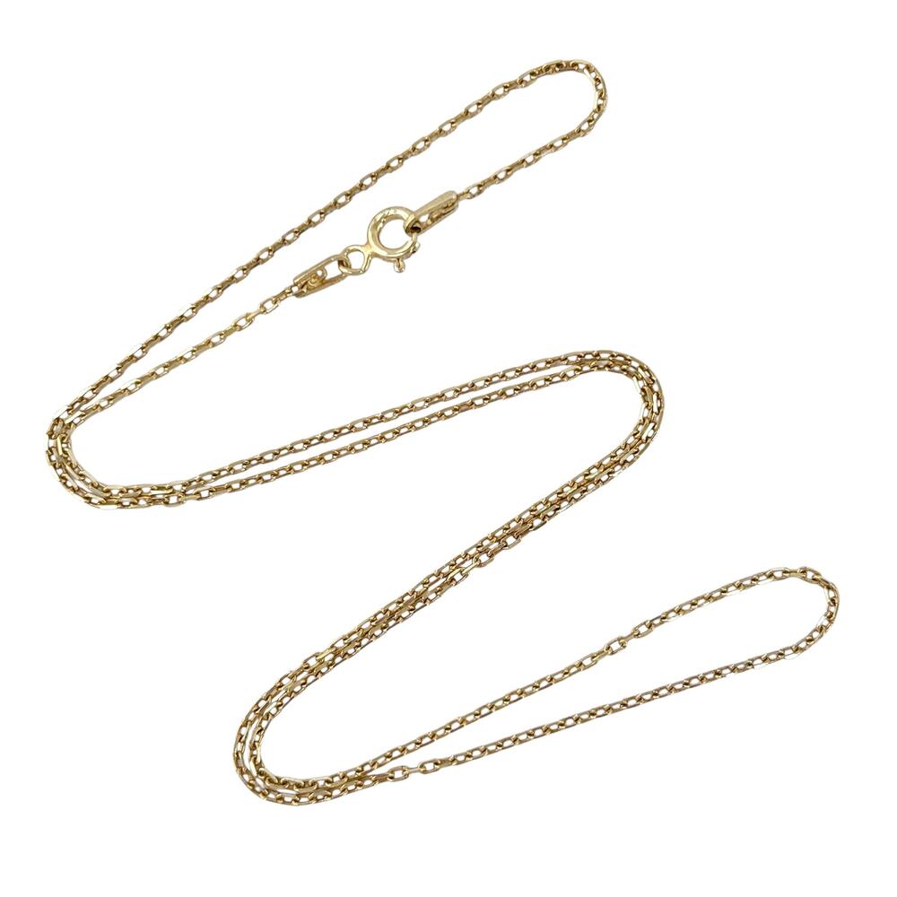 Estate Gold-Tone Sterling Silver 925 Cable Link Chain Necklace 18"